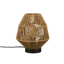 Επιτραπέζιο Φωτιστικό MIKI 1xE27 Καφέ Rattan Look Reality R51101026