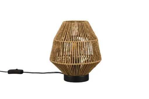 Επιτραπέζιο Φωτιστικό MIKI 1xE27 Καφέ Rattan Look Reality R51101026