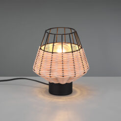 Επιτραπέζιο Φωτιστικό Reality BORKA 1x E27 Φυσικό Rattan – R51261036