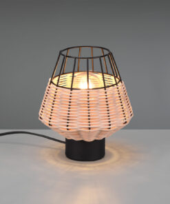 Επιτραπέζιο Φωτιστικό Reality BORKA 1x E27 Φυσικό Rattan – R51261036