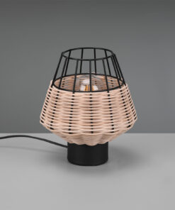 Επιτραπέζιο Φωτιστικό Reality BORKA 1x E27 Φυσικό Rattan – R51261036