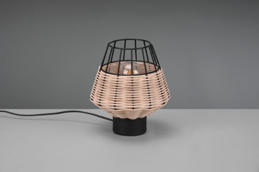 Επιτραπέζιο Φωτιστικό Reality BORKA  1x E27 Φυσικό Rattan   – R51261036