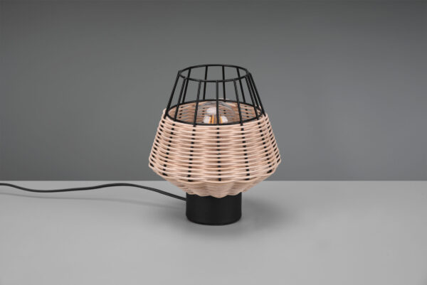 Επιτραπέζιο Φωτιστικό Reality BORKA  1x E27 Φυσικό Rattan   – R51261036