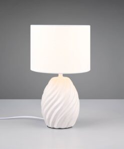 Πορτατιφ Λευκό Ματ & Λευκό Αμπαζούρ MELVA 1x E14 Reality – R51771031