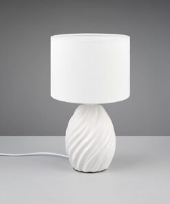 Πορτατιφ Λευκό Ματ & Λευκό Αμπαζούρ MELVA 1x E14 Reality – R51771031