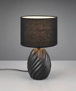 Πορτατιφ Μαύρο Ματ & Μαύρο Αμπαζούρ MELVA 1x E14 Reality – R51771032