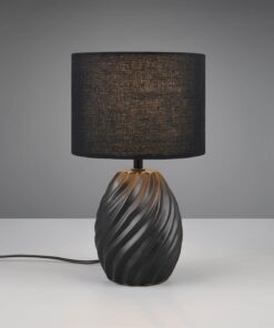 Πορτατιφ Μαύρο Ματ & Μαύρο Αμπαζούρ MELVA 1x E14 Reality – R51771032