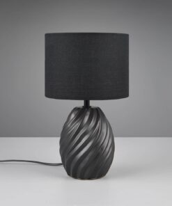 Πορτατιφ Μαύρο Ματ & Μαύρο Αμπαζούρ MELVA 1x E14 Reality – R51771032