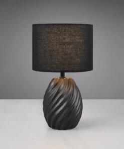 Πορτατιφ Μαύρο Ματ & Μαύρο Αμπαζούρ MELVA 1x E14 Reality – R51771032