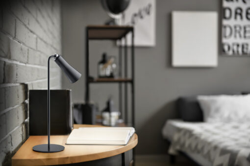 Επιτραπέζιο Φωτιστικό Reality MAXI  LED, 2W · 200lm, 3000K Μαύρο Ματ Μεταλλικό, Αφής, Επαναφορτιζόμενη Μπαταρία, Επαναφόρτιση σύνδεσης USB-C – R52121132