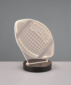 Επιτραπέζιο Φωτιστικό Μπάλα Football Reality LED RGBW 3.2W 3000K Χρώματος Μαύρο Ματ – R52821132