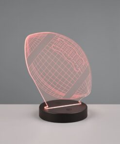 Επιτραπέζιο Φωτιστικό Μπάλα Football Reality LED RGBW 3.2W 3000K Χρώματος Μαύρο Ματ – R52821132