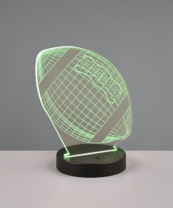 Επιτραπέζιο Φωτιστικό Μπάλα Football Reality LED RGBW 3.2W 3000K Χρώματος Μαύρο Ματ – R52821132