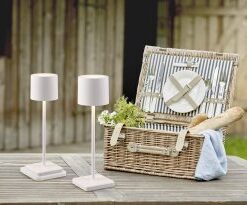 Επιτραπέζιο Φωτιστικό Trio Lighting LED 1.5W IP54 Επαναφορτιζόμενο USB Step Dimmable Λευκού Χρώματος – R54096131