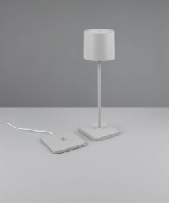 Επαναφορτιζόμενο Πορτατιφ Γκρι FERNANDEZ LED 1.5W 130lm CCT Dimmable Αφής με Ασύρματη Βάση Φόρτισης IP54 Reality – R54096177