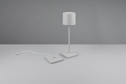 Επαναφορτιζόμενο Πορτατιφ Γκρι FERNANDEZ LED 1.5W 130lm CCT Dimmable Αφής με Ασύρματη Βάση Φόρτισης IP54 Reality – R54096177