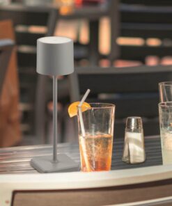 Επαναφορτιζόμενο Πορτατιφ Γκρι FERNANDEZ LED 1.5W 130lm CCT Dimmable Αφής με Ασύρματη Βάση Φόρτισης IP54 Reality – R54096177