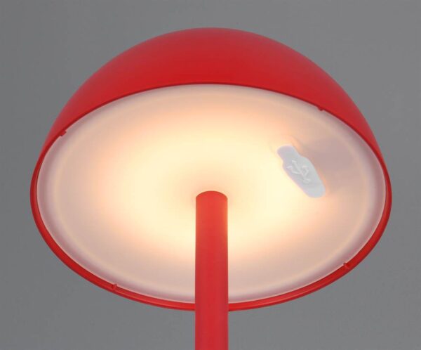 Επαναφορτιζόμενο Πορτατιφ Κόκκινο RICARDO LED 1.7W 240lm 3000Κ Dimmable Αφής IP54 Reality – R54106110