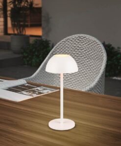 Επαναφορτιζόμενο Πορτατιφ Λευκό Ματ RICARDO LED 1.7W 240lm 3000Κ Dimmable Αφής IP54 Reality – R54106131