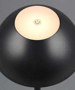 Επαναφορτιζόμενο Πορτατιφ Μαύρο Ματ RICARDO LED 1.7W 240lm 3000Κ Dimmable Αφής IP54 Reality – R54106132