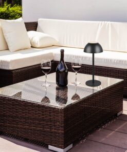 Επαναφορτιζόμενο Πορτατιφ Μαύρο Ματ RICARDO LED 1.7W 240lm 3000Κ Dimmable Αφής IP54 Reality – R54106132