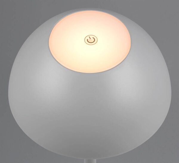 Επαναφορτιζόμενο Πορτατιφ Γκρι RICARDO LED 1.7W 240lm 3000Κ Dimmable Αφής IP54 Reality – R54106177
