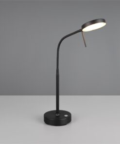 Επαναφορτίζομενο Πορτατίφ Μαύρο Ματ MORENO LED Dimmable 3W 300lm CCT με Ασύρματη Βάση Φόρτισης Reality – R54561132