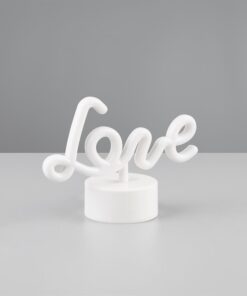 Επιτραπέζιο Φωτιστικό Λευκό LOVE Reality Κόκκινος Φωτισμός LED 1W Χρώματος – R55931101