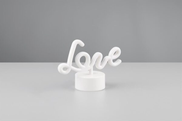 Επιτραπέζιο Φωτιστικό Λευκό LOVE Reality Κόκκινος Φωτισμός LED 1W Χρώματος – R55931101