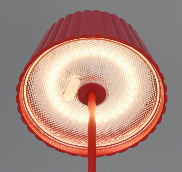 Επαναφορτιζόμενο Πορτατιφ Κόκκινο SUAREZ LED 1.5W 200lm 3000Κ Dimmable Αφής με Ασύρματη Βάση Φόρτισης IP44 Reality – R57706110