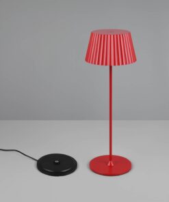 Επαναφορτιζόμενο Πορτατιφ Κόκκινο SUAREZ LED 1.5W 200lm 3000Κ Dimmable Αφής με Ασύρματη Βάση Φόρτισης IP44 Reality – R57706110