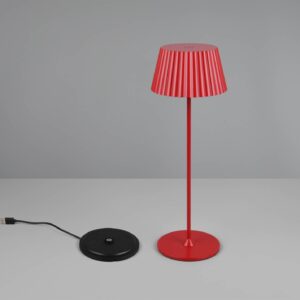 Επαναφορτιζόμενο Πορτατιφ Κόκκινο SUAREZ LED 1.5W 200lm 3000Κ Dimmable Αφής με Ασύρματη Βάση Φόρτισης IP44 Reality – R57706110