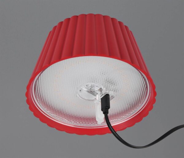 Επαναφορτιζόμενο Πορτατιφ Κόκκινο SUAREZ LED 1.5W 200lm 3000Κ Dimmable Αφής με Ασύρματη Βάση Φόρτισης IP44 Reality – R57706110