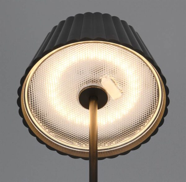 Επαναφορτιζόμενο Πορτατιφ Μαύρο SUAREZ LED 1.5W 200lm 3000Κ Dimmable Αφής με Ασύρματη Βάση Φόρτισης IP44 Reality – R57706132