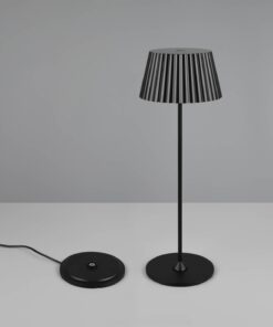 Επαναφορτιζόμενο Πορτατιφ Μαύρο SUAREZ LED 1.5W 200lm 3000Κ Dimmable Αφής με Ασύρματη Βάση Φόρτισης IP44 Reality – R57706132