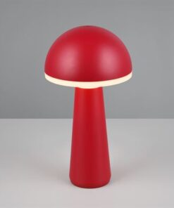 Επαναφορτιζόμενο Πορτατιφ Κόκκινο FUNGO LED 2W 200lm CCT Dimmable Αφής με Ασύρματη Βάση Φόρτισης IP54 Reality – R57716110