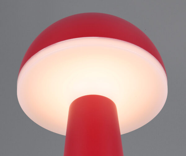 Επαναφορτιζόμενο Πορτατιφ Κόκκινο FUNGO LED 2W 200lm CCT Dimmable Αφής με Ασύρματη Βάση Φόρτισης IP54 Reality – R57716110