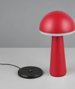 Επαναφορτιζόμενο Πορτατιφ Κόκκινο FUNGO LED 2W 200lm CCT Dimmable Αφής με Ασύρματη Βάση Φόρτισης IP54 Reality – R57716110