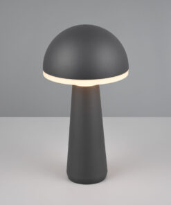 Επαναφορτιζόμενο Πορτατιφ Ανθρακί FUNGO LED 2W 200lm CCT Dimmable Αφής με Ασύρματη Βάση Φόρτισης Reality – R57716142