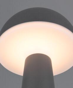 Επαναφορτιζόμενο Πορτατιφ Ανθρακί FUNGO LED 2W 200lm CCT Dimmable Αφής με Ασύρματη Βάση Φόρτισης Reality – R57716142