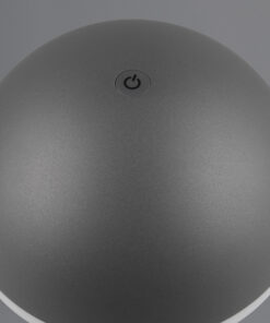 Επαναφορτιζόμενο Πορτατιφ Ανθρακί FUNGO LED 2W 200lm CCT Dimmable Αφής με Ασύρματη Βάση Φόρτισης Reality – R57716142