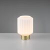 Επιτραπέζιο Φωτιστικό Reality LED 1.5W 3000K Dimmable Αφής Επαναφορτιζόμενο Ματ Ορείχαλκος με Λευκό Γυαλί – R57761101