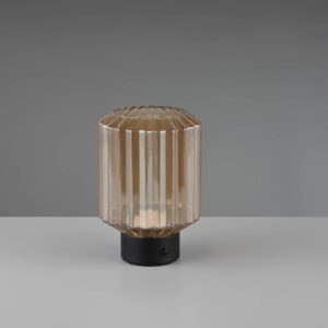 Επιτραπέζιο Φωτιστικό Reality LED 1.5W 3000K Dimmable Αφής Επαναφορτιζόμενο Μαύρο Ματ με Μελί Γυαλί – R57761113