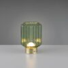 Επιτραπέζιο Φωτιστικό Reality LED 1.5W 3000K Dimmable Αφής Επαναφορτιζόμενο Ορείχαλκος Ματ με Πράσινο Γυαλί – R57761115