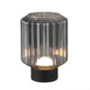 Επιτραπέζιο Φωτιστικό Reality LED 1.5W 3000K Dimmable Αφής Επαναφορτιζόμενο Μαύρο Ματ με Φιμέ Γυαλί – R57761154