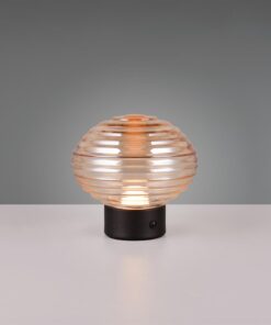 Επιτραπέζιο Επαναφορτιζόμενο Φωτιστικό EARL Reality LED 1.5W 3000K Αφής Χρώματος Μαύρο Ματ – R57771113