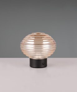 Επιτραπέζιο Επαναφορτιζόμενο Φωτιστικό EARL Reality LED 1.5W 3000K Αφής Χρώματος Μαύρο Ματ – R57771113