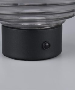 Επαναφορτιζόμενο Πορτατιφ EARL Reality LED 1.5W 3000K Dimmable Αφής Μαύρο Ματ με Φιμέ Γυαλί – R57771154