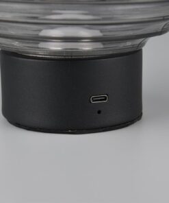 Επαναφορτιζόμενο Πορτατιφ EARL Reality LED 1.5W 3000K Dimmable Αφής Μαύρο Ματ με Φιμέ Γυαλί – R57771154