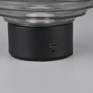 Επαναφορτιζόμενο Πορτατιφ EARL Reality LED 1.5W 3000K Dimmable Αφής Μαύρο Ματ με Φιμέ Γυαλί – R57771154